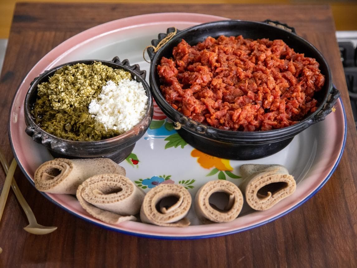 Kitfo — traditional Ethiopian dish